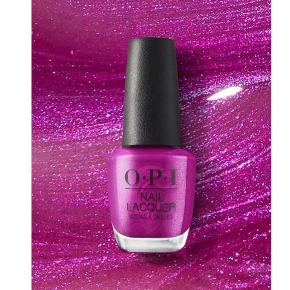 OPI Nail Lacquer HRP07 Charmed I’m Sure – Vibrant Pink with High-Shine Finish, 15ml