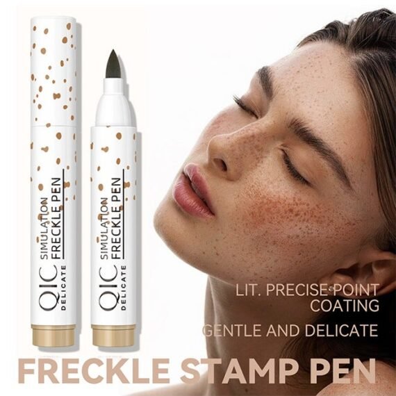 Simulation Freckle Pen - Liquid Face Fake Freckles Makeup Pen to Create Natural Freckle Makeup and Freck beauty,Fake Freckles Waterproof for Lifelike Makeup,#01 Caramel light brown