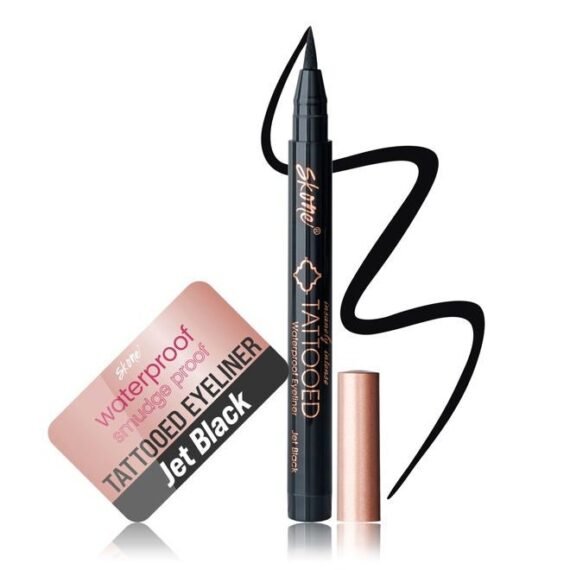 Waterproof Liquid Eyeliner - Long Lasting & Smudge Proof - Insanely Intense Tattooed Eyeliner Pen with Felt Tip Applicator - Jet Black (0.07oz)