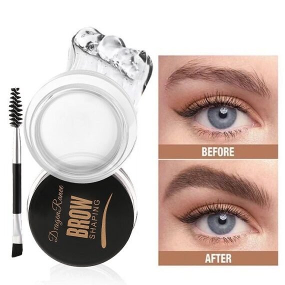Brow Shaping - Professional Waterproof Eyebrow Gel With Flexible Brush Styling Kit, Brows Soap Eyebrow Styling Wax for Lamination Effect, Clear Eye Brow Gel Waterproof & Long Lasting