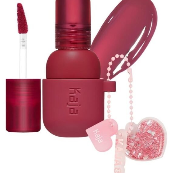Lip & Blush Glazed Keychain Stain - Jelly Charm 02 Squeeze Guava - Buildable Lip and Cheek Tint - Vibrant Hydrating Jelly Formula for All Skin Tones