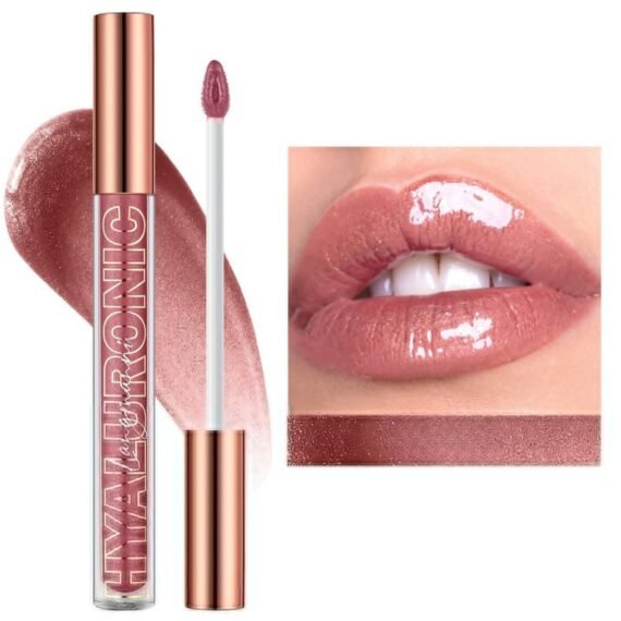 "LANGMANNI Hyaluronic Acid Glitter Lip Glaze: Eight Shades of Moisturizing Brilliance" (#02)