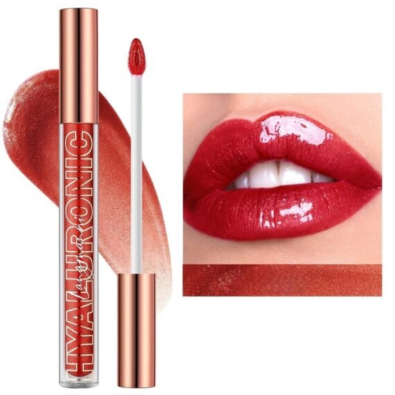 "LANGMANNI Hyaluronic Acid Glitter Lip Glaze: Eight Shades of Moisturizing Brilliance"(#06)