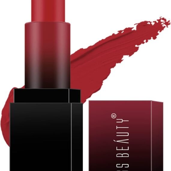 Swiss Beauty HD Matte Lipstick | Intense Pigment | Creamy Matte Finish | 8-Hour Stay | 12-Hour Moisturisation | Effortless Glide | Siren-In-Scarlet Shade-01 3.5g
