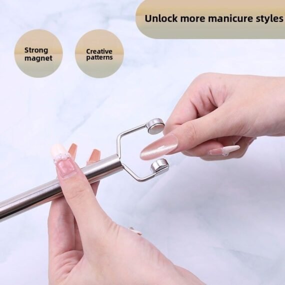 Manicure new Y-shaped magnet bar strong magnet cat eye nail polish stainless steel multi-functional double-headed magnetic bar
