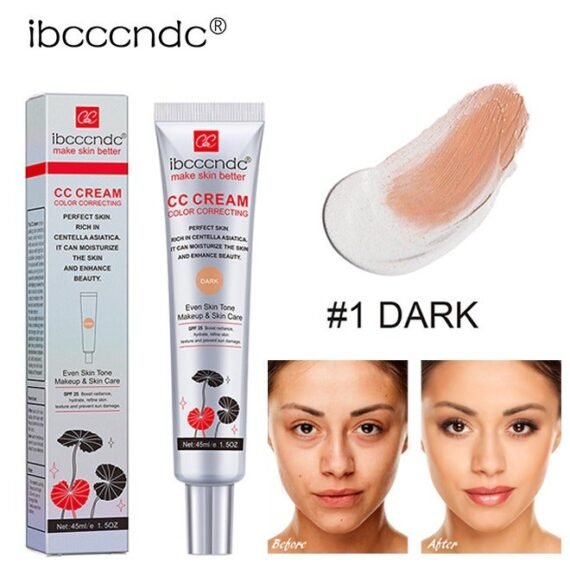 Make Skin Better-CC Cream Color Correcting，Multi-Purpose Skin Tone Adjusting CC Cream Concealer Full Coverage, SPF 25 Sunscreen Moisturizing Pre-Makeup Primer Brightening For Mature Skin #01(DARK)