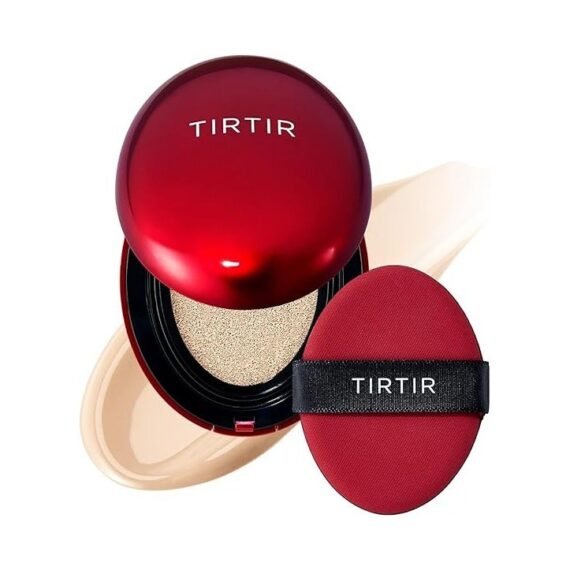 TIRTIR Mask Fit Red Cushion Foundation | Japan's No.1 Choice for Glass skin, Long-Lasting, Lightweight, Buildable Coverage, Semi-Matte (17N Vanilla, 0.63 Fl Oz