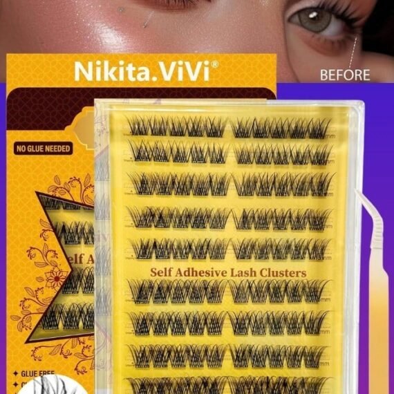 Pre Bond Lashes Kit with Tweezers Self Adhesive Eyelashes Eyelash Clusters Kit, False Lashes D Curl Pre Glued Lash Clusters Wispy Lashes Cluster Kit Lash Clusters for Beginners and Salon use Press On DIY Lash Extension Kit Falselashes 10-16mm Size 100 Pcs