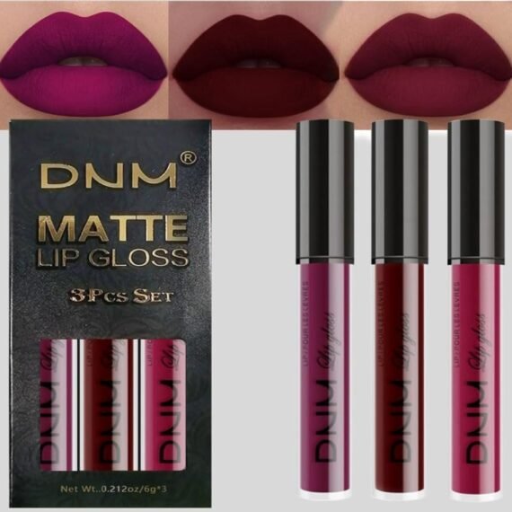 Dark Red Purple Matte Plum Liquid Lipstick 3Pcs Sets,24-hour Lipstick Dark Deep Maroon Purple Brown Plum Red Lip Stain 24 Smudge Waterproof for Women