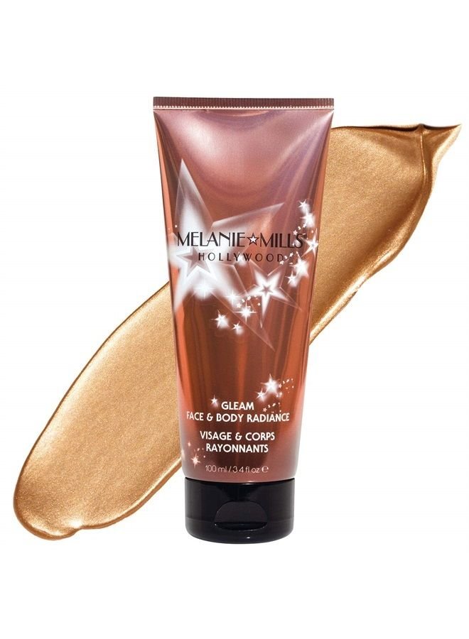 Gleam Body Radiance All In One Makeup, Moisturizer & Glow For Face & Body - Peach Deluxe, 3.4 fl.oz.