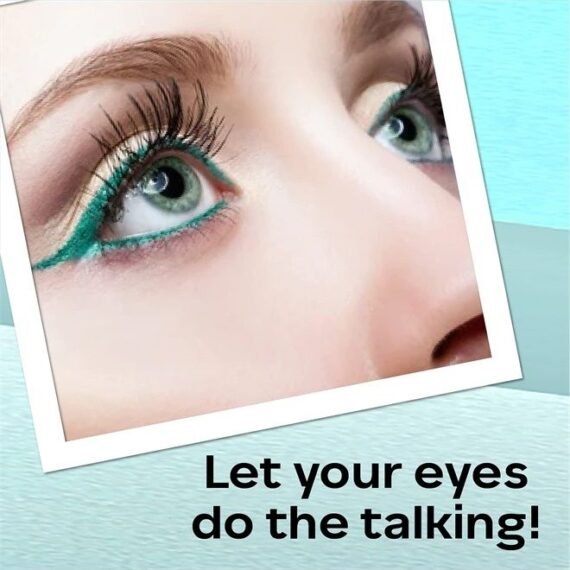 Faces Canada Longwear Eye Pencil, 5 Bright Color Shades, Smudge Proof, Waterproof, Intense Color, One Stroke Smooth Color, Made In Germany, Peta Approved, Teal (Green), 0.04 Oz