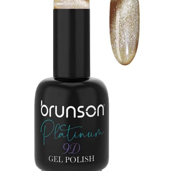 Platinum Cat Eye Shiny Holographic 9D, Glitter Soak Off Gel Nail Polish BSM510