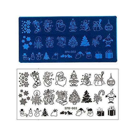 Nail Plates Nail Stamp Templates Metal Manicure Stencils Nail Art Stamping Image Plates for Nail Salon DIY Decoration MEDIUM NSP SPH003