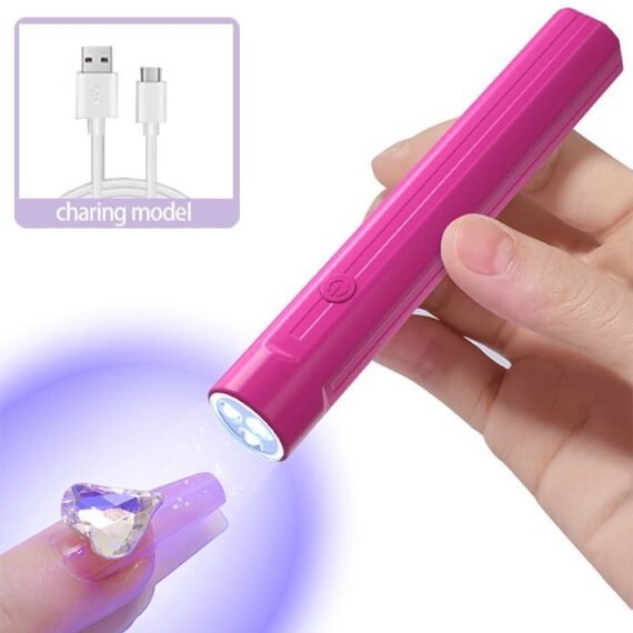 Hand Light，Wireless Handheld UV Light For Gel Nails, Mini Nail Dryer, Portable Gel Polish Curing Lamp, Perfect Gift for Girls（Pink）