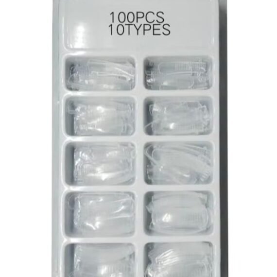 100-Piece Nail Tip Set Clear