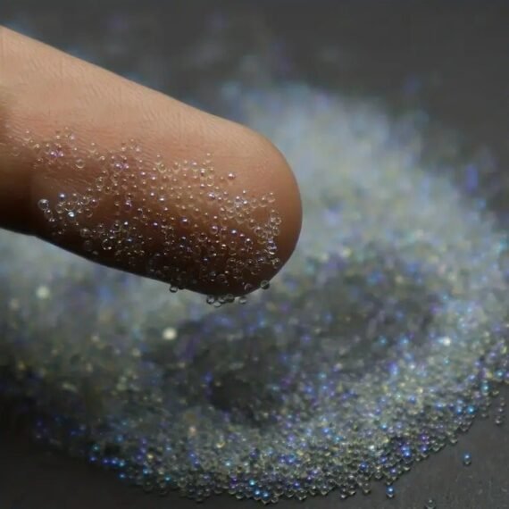 Crystal Pixie Glass Caviar Beads - 0.6-0.8mm Round Beads for Nail Design and Rhinestones