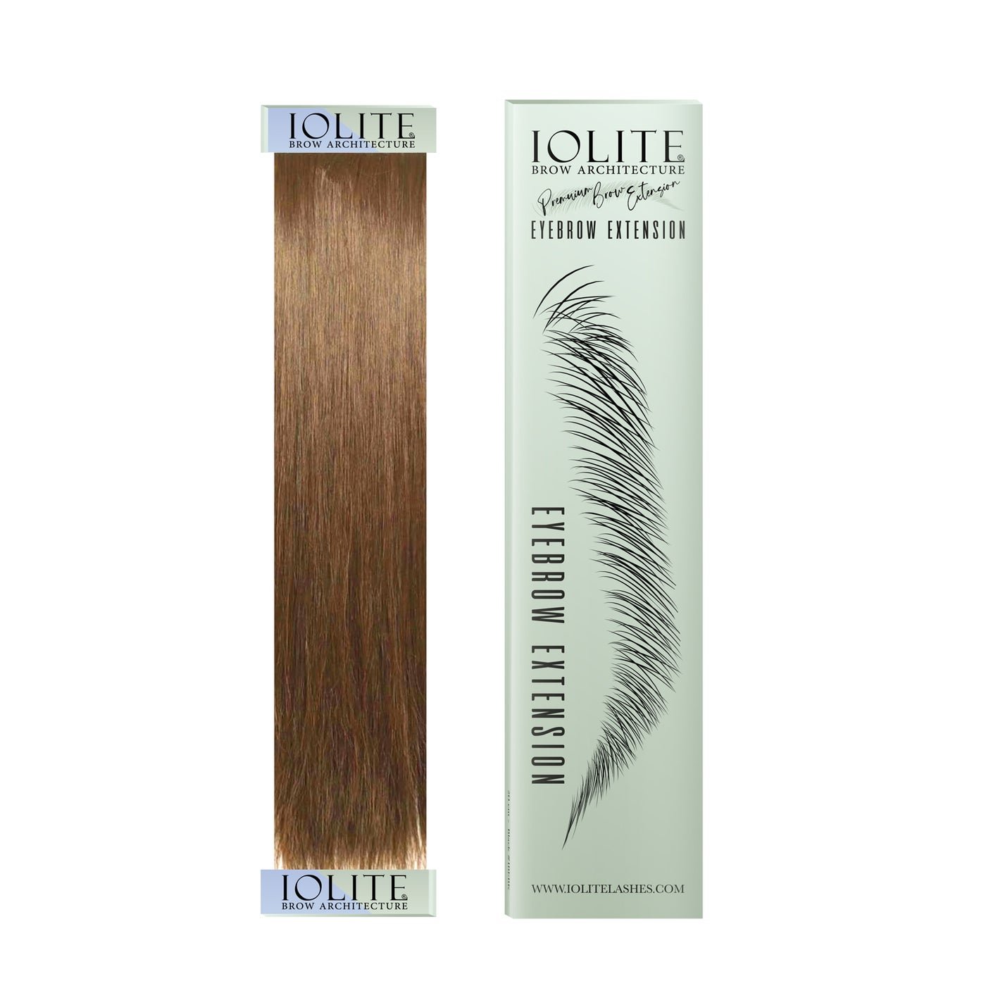 IOLITE Eyebrow Extension Natural Mink Fiber | Long Straight Hair for Brow Extension | Brow Fiber - Light Brown