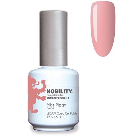 Nobility Soak Off Miss Piggy UV Led Cured Nail Polish Color Baby Pink Cream 15 ml Nbgp149