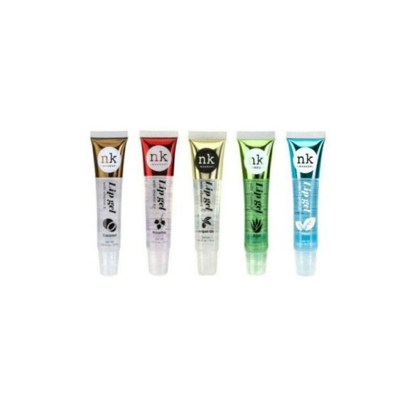[5PCS] NK Lip Gel Rosehip Argan Oil Mint Aloe Coconut Moisturizing Clear Gloss