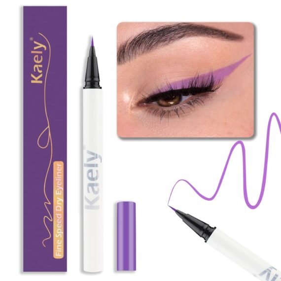 evpct 1Pcs Purple Waterproof Colored Eyeliner Liquid Eye Liner Set Long Lasiting Ultra-fine Speed Dry Colorful Liquid Eyeliner lapiz delineador de ojos contra el agua blanco para ojos de colores