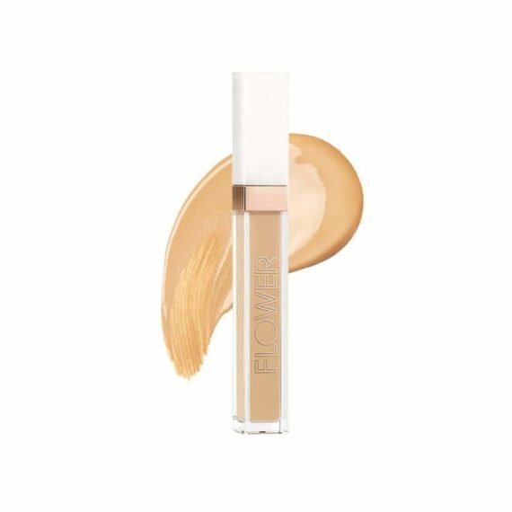 By Drew Barrymore Light Illusion Full Coverage Concealer - Diffuse Dark Under Eye Circles + Blurs Blemishes - Weightless Formula + Crease Proof Makeup (Medium Honey)