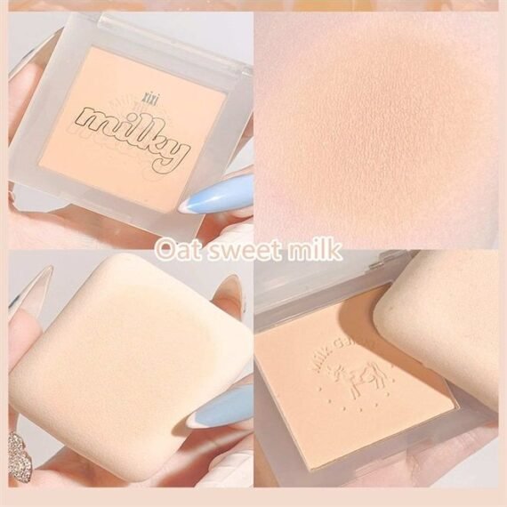 Blush Palette, Milk Galaxy Soft Mist Blush Monochrome Blush Palette Matte Vitality Nude Makeup Rouge Repair Blush Portable Daily Light Makeup Pink Tender Girl Beautiful Woman (Oat sweet milk)