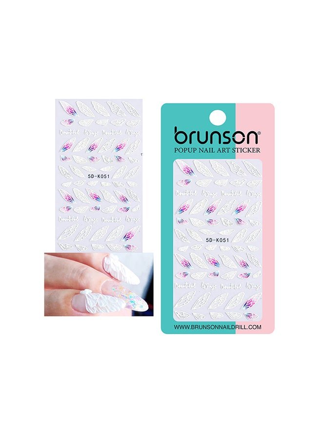 5D Flower Decals Exquisite Self Adhesive Nail Art Decoration Stickers 5D-k051