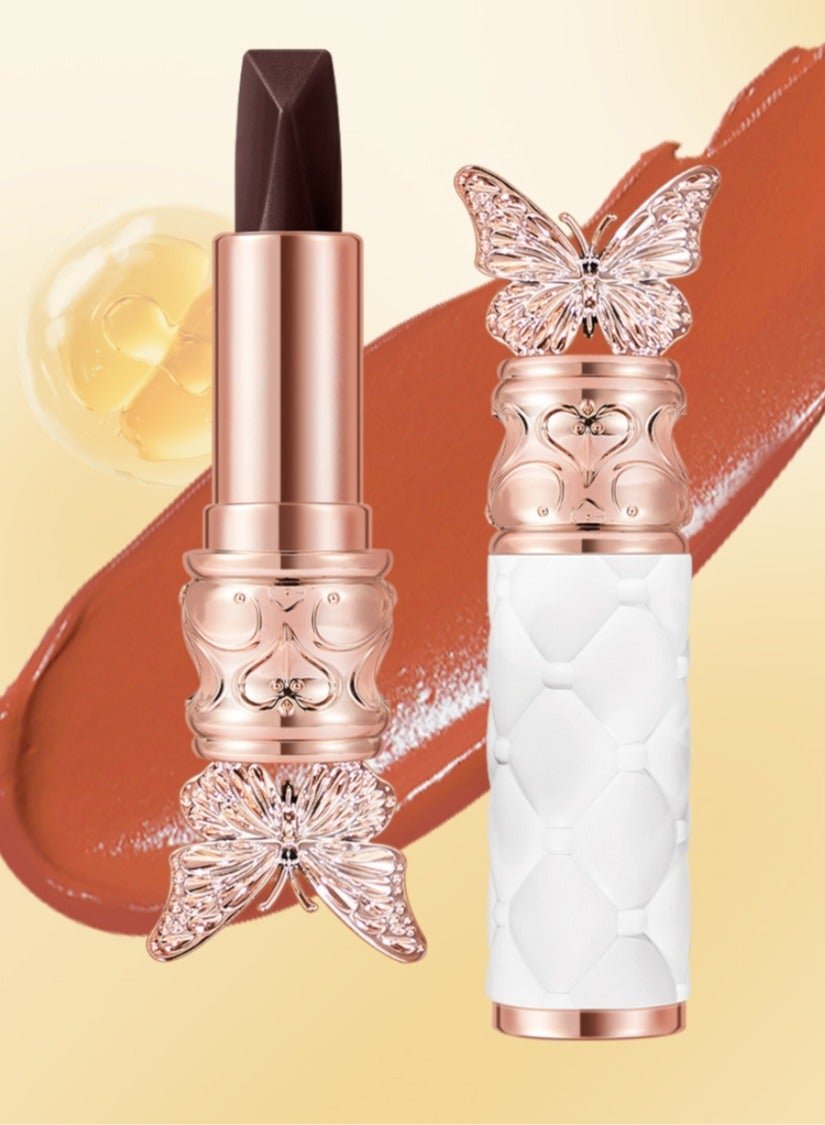 Three-color lipstick set, long-lasting, non-stick, waterproof, bright red, bright orange, rose red