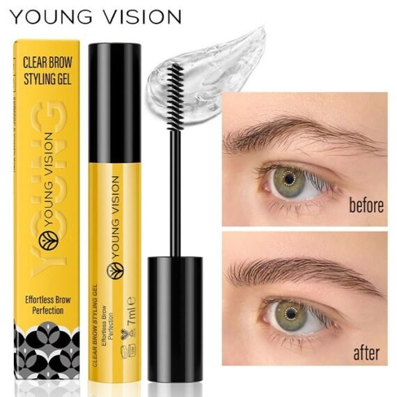 Clear Brow Styling Gel,Eyebrow Gel Makeup, Long-Lasting Charming Brow Glue, Waterproof Clear Brow Gel, Smudge-Resistant, Quick-Dry Brow Wax For Defined Natural Looking Eyebrows 7ml