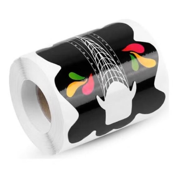 100-Piece Nails Form Nail Art Tips Guide Sticker Multicolour