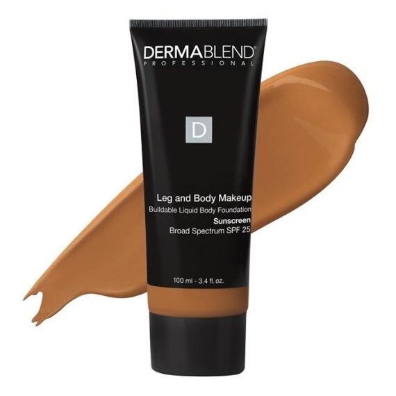 Leg and Body Makeup Foundation with SPF 25, 65N Tan Golden, 3.4 Fl. Oz.