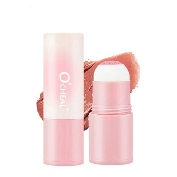 Full Of Vitality Powder Blusher Stick, Waterproof Blush Makeup Long Lasting 2 In 1 Cheek Blush & Lip Tint & Eye Shadow Makeup Stick(03#SWEETE NE DAPRICOTS)
