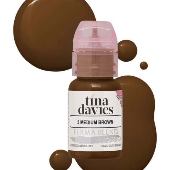 Tina Davies Ink Brow Pigments Medium Brown Unleash Your Creativity With High-Quality, Bold Pigments For Stunning Brows 15Ml