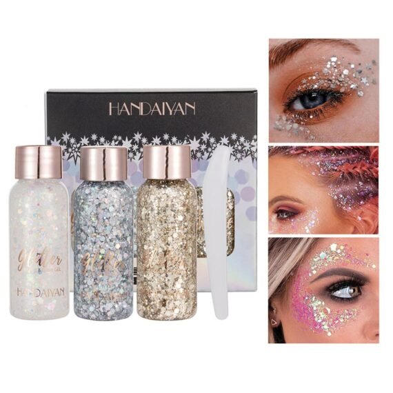 3 Piece Face & Body Gel Teras Glitter Body Gel A