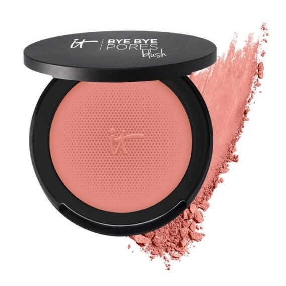 Bye Bye Pores Blush, Naturally Pretty - Sheer, Buildable Color - Diffuses the Look of Pores & Imperfections - With Silk, Hydrolyzed Collagen, Peptides & Antioxidants - 0.192 oz