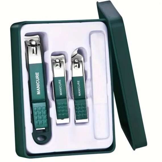 Nail Clippers With Nail File Set, Sharp Edge Fingernail And Toenail Clipper Cutter, Nail File, Thick Nail Trimmer, Stainless Steel Toenail Clipper For Manicure And Pedicure
