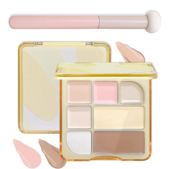Contour Palette,Concealer Cream Contour Makeup Palette,Contouring Foundation Highlighting Makeup Kit with Brush