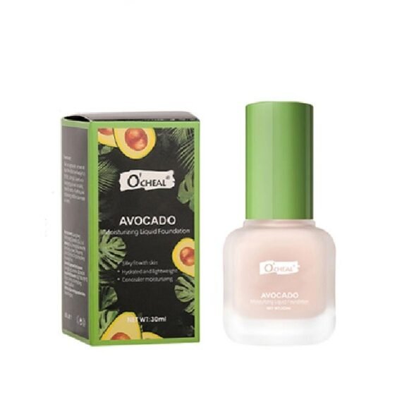 Avocado Moisturizing Liquid Foundation Silky Fit With Skin & Hydratted And Lightweight Concealer Moisturizing,Face24-Hour Hydration 30ml (Ivory)