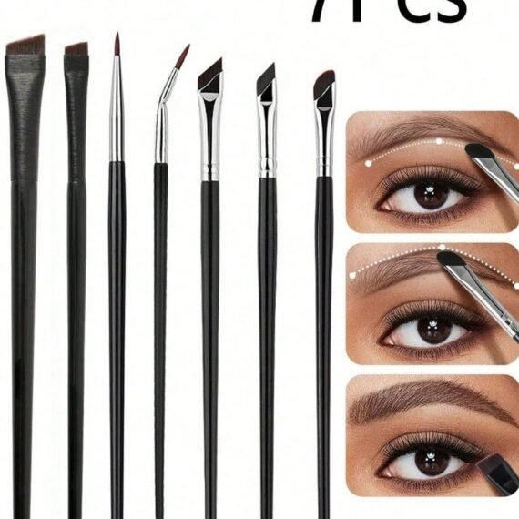 7pcs Eyeliner Brush Eyebrow Brush Set,Fine Angled Ultra thin Precision Makeup Brushes, Precision Gel Eye Liner