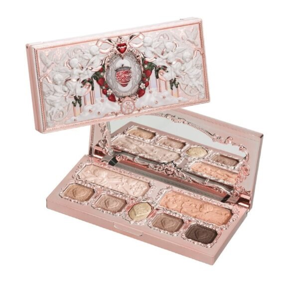 Strawberry Cupid All-in-One Makeup Palette – Versatile Shades for Eyes Cheeks And Face Blendable & Long-Lasting (01 Honey Canele)