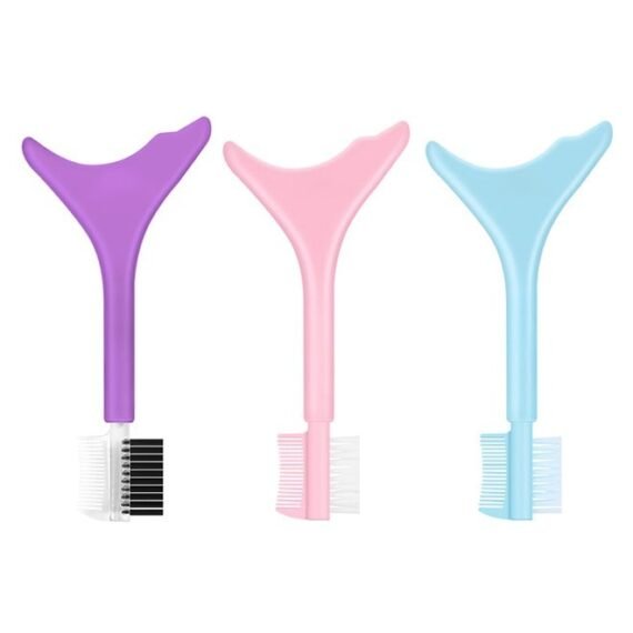 3Pcs Reusable Silicone Eyeliner Stencils, Mascara Helper, Protection Shield, Eyeliner, Lipstick, Eyeshadow Applicators, Eye Makeup Tool for Women and Beginners