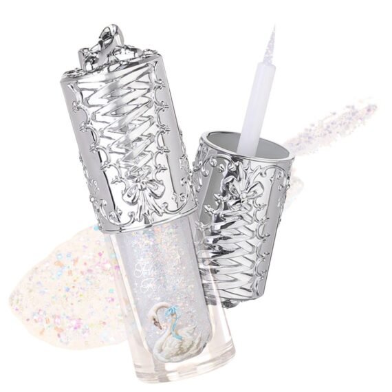 Swan Ballet Liquid Eyeshadow Pearl Fine Glitter Long-Lasting Quick Dry Shimmer Dust Skins Eyeshadow 4g (01 Diamond Star)