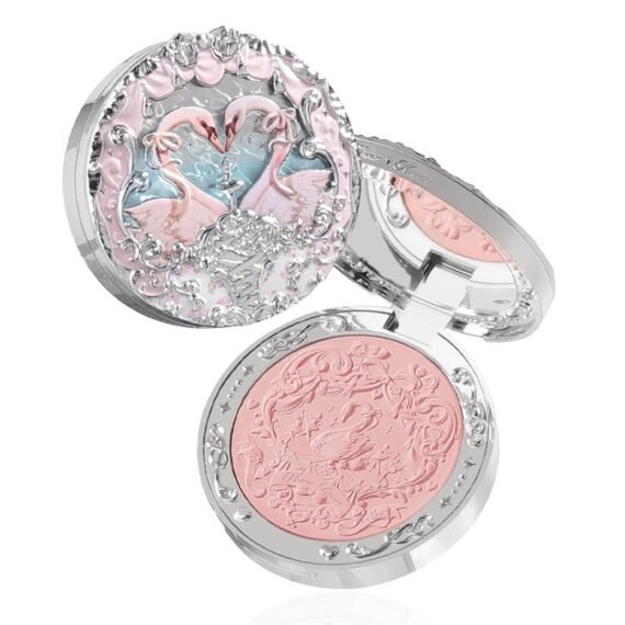 Swan Ballet Embossed Blush, Flocked Mist Embossed Cheek, Inflated Color, Matte, Classic Makeup - 5g (02 Romanticism)