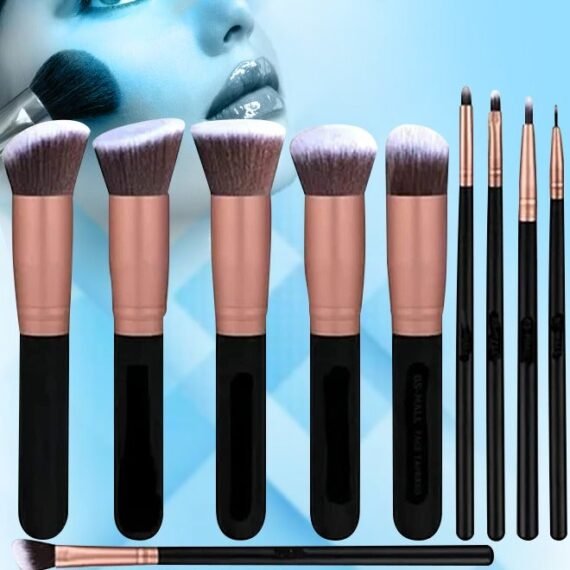 14-Piece Makeup Multi Use Brush Set Rose Gold/Black Powder Foundation Brushes Eyeshadow Face Foundation Blending Brush Holder Eyebrow Cosmetics Brush Kit Face Powder Blush Concealers Eye Shadow