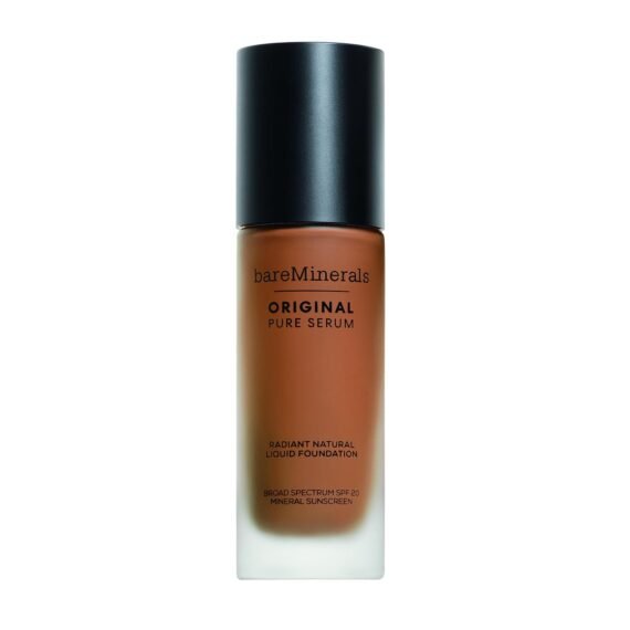 bareMinerals Original Pure Serum Radiant Natural Liquid Foundation Mineral SPF 20, Deep Warm 5
