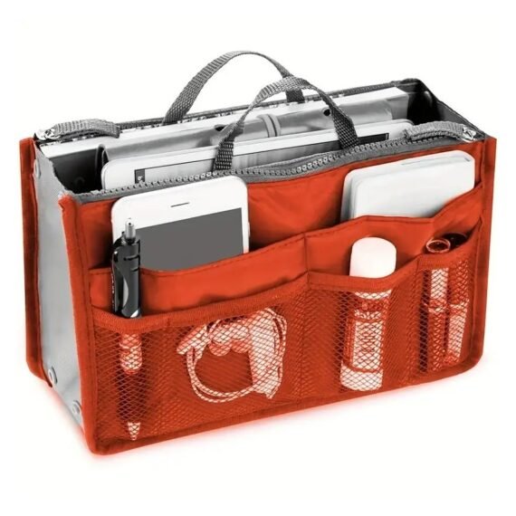 Multifunctional Double Zipper Cosmetic Bag - Inner Pouch, Portable Toiletry Organizer
