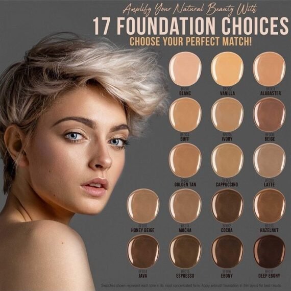 's Professional Cosmetic Airbrush Makeup Foundation 1/2oz Bottle: Buff- Light with Golden Undertones