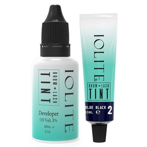 Lash & Brow Tint Kit: Instant Voluminous Color, Perfect for Perm Lift. Semi-permanent, Lasts 6 Weeks. Professional Pigments & Developer for Enhanced Lashes & Brows Blue Black Tint Dye color
