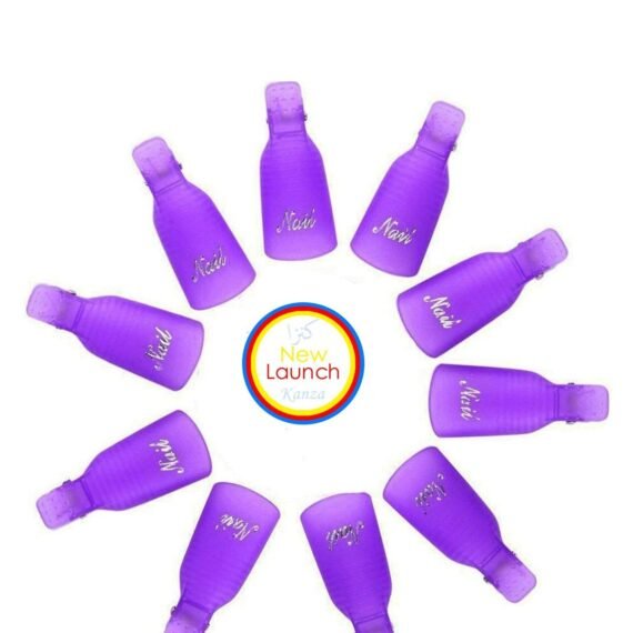 10 Pieces  Plastic Acrylic Nail Art Soak Off Cap Clip UV Gel Polish Remover Wrap Tool