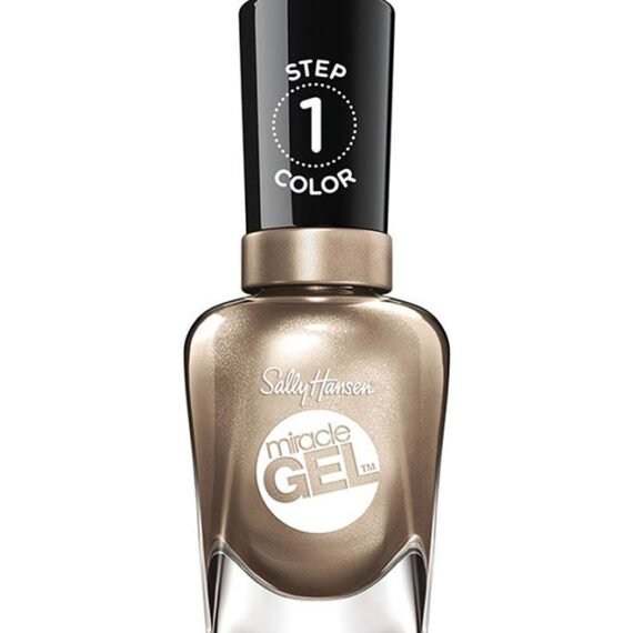 Miracle Gel A Glittering Silver-Gold Nail Polish Game Of Chromes